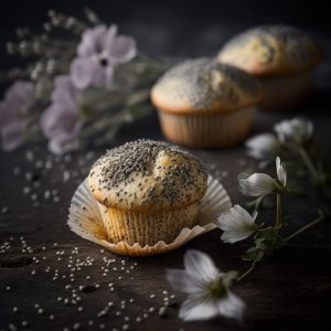 Muffins à la vanille aux graines de chia
