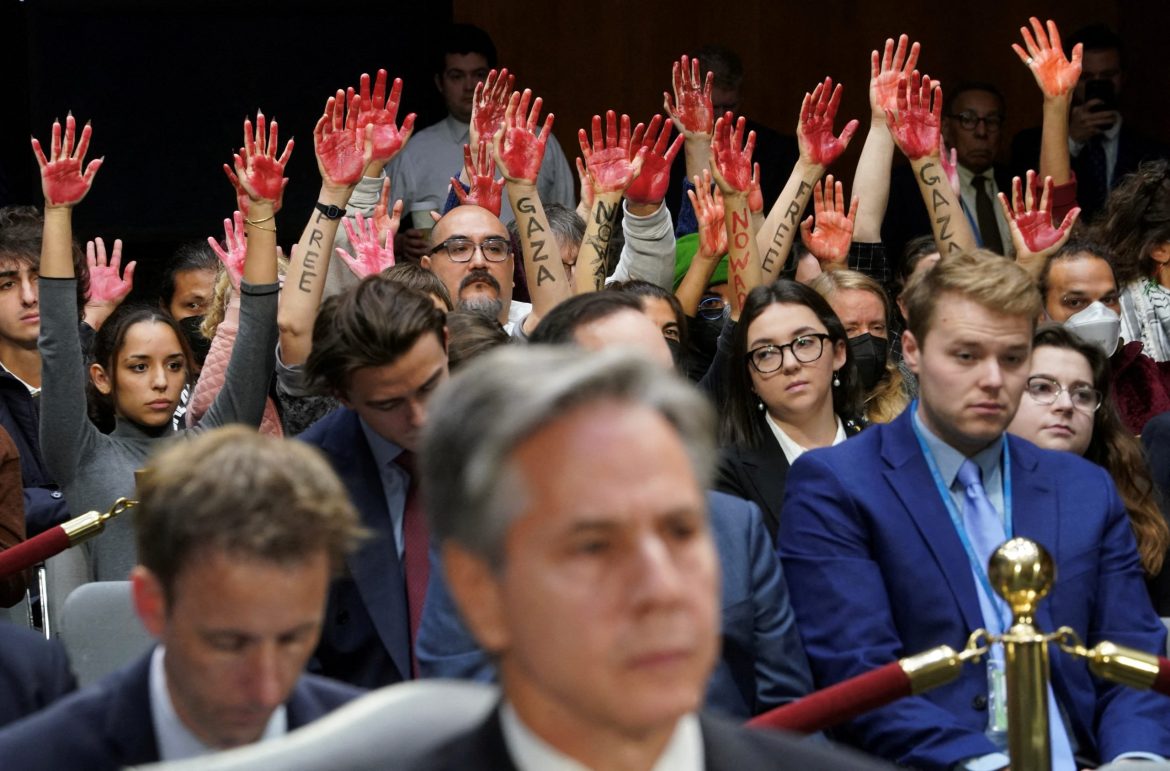 Politique étrangère: Signes d'opposition à l'orage au sein du département américain à Gaza