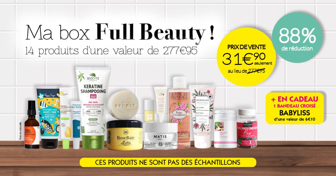 Découvrez la box FULL BEAUTY pour un soin complet visage et corps