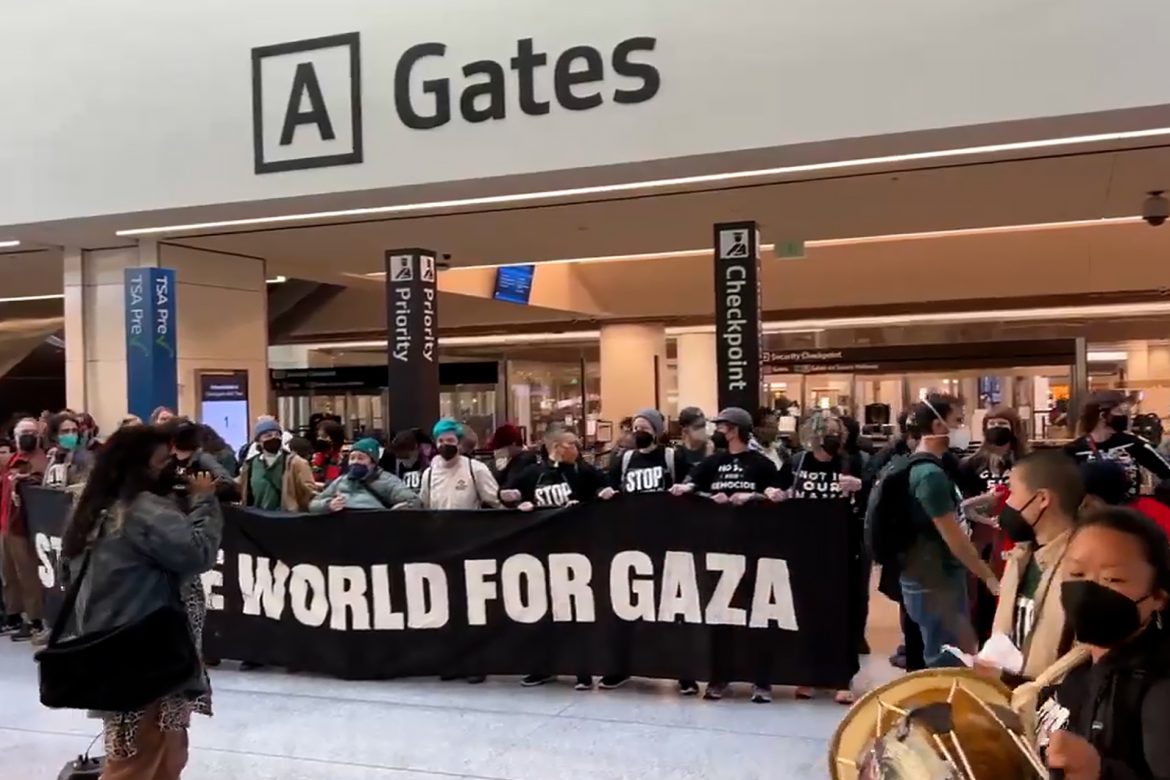 Manifestations contre la guerre d'Entité sioniste sur Gaza paralysent l'aéroport Francisco