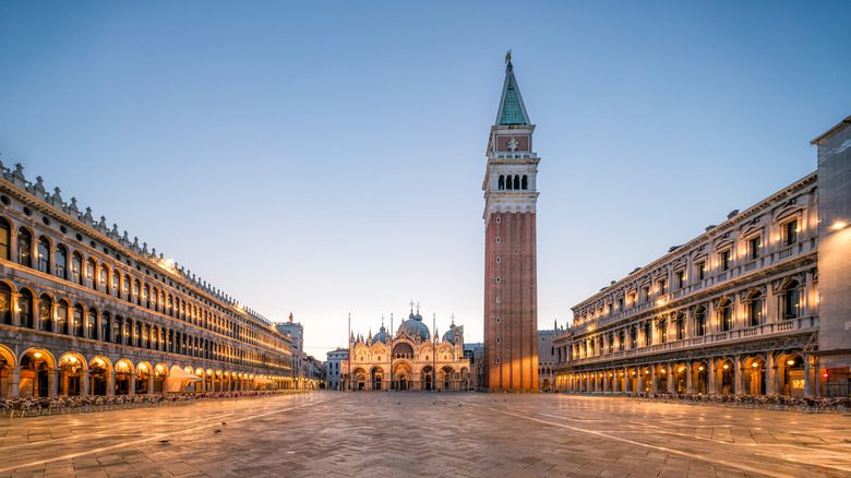 Piazza San Marco at dawn, Venice, Italy