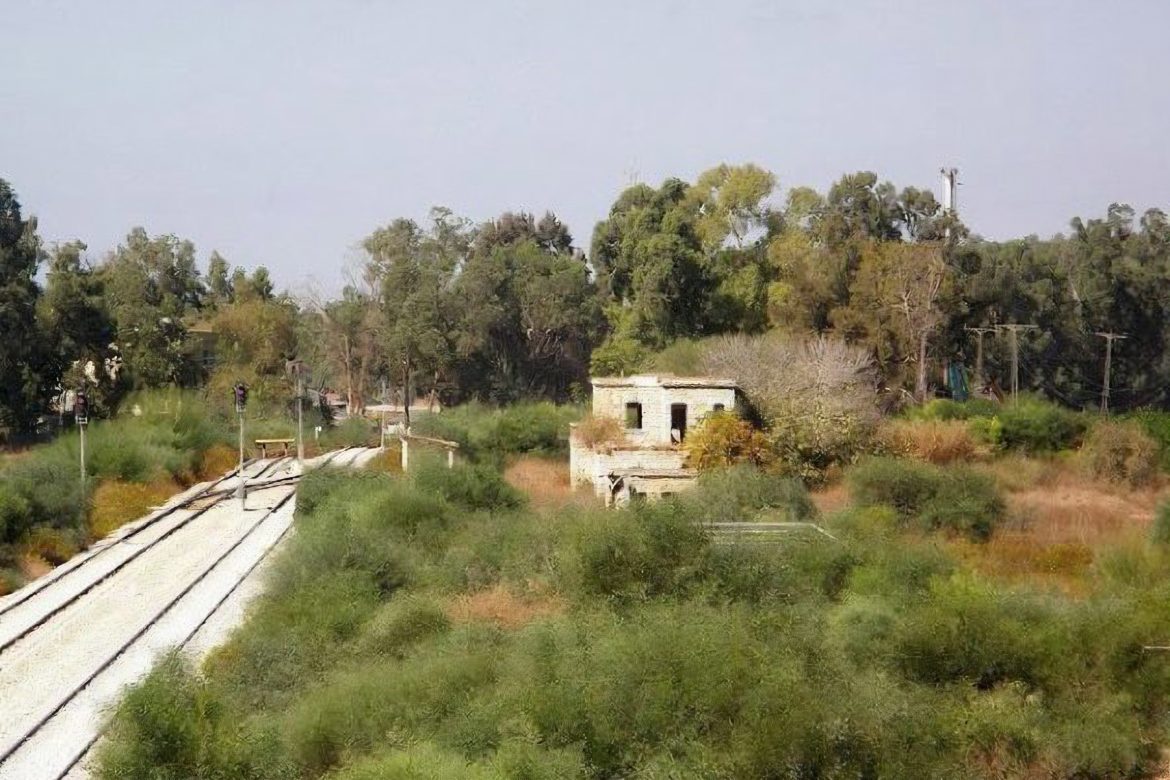 De village agricole à base militaire à al-Buraij en Palestine