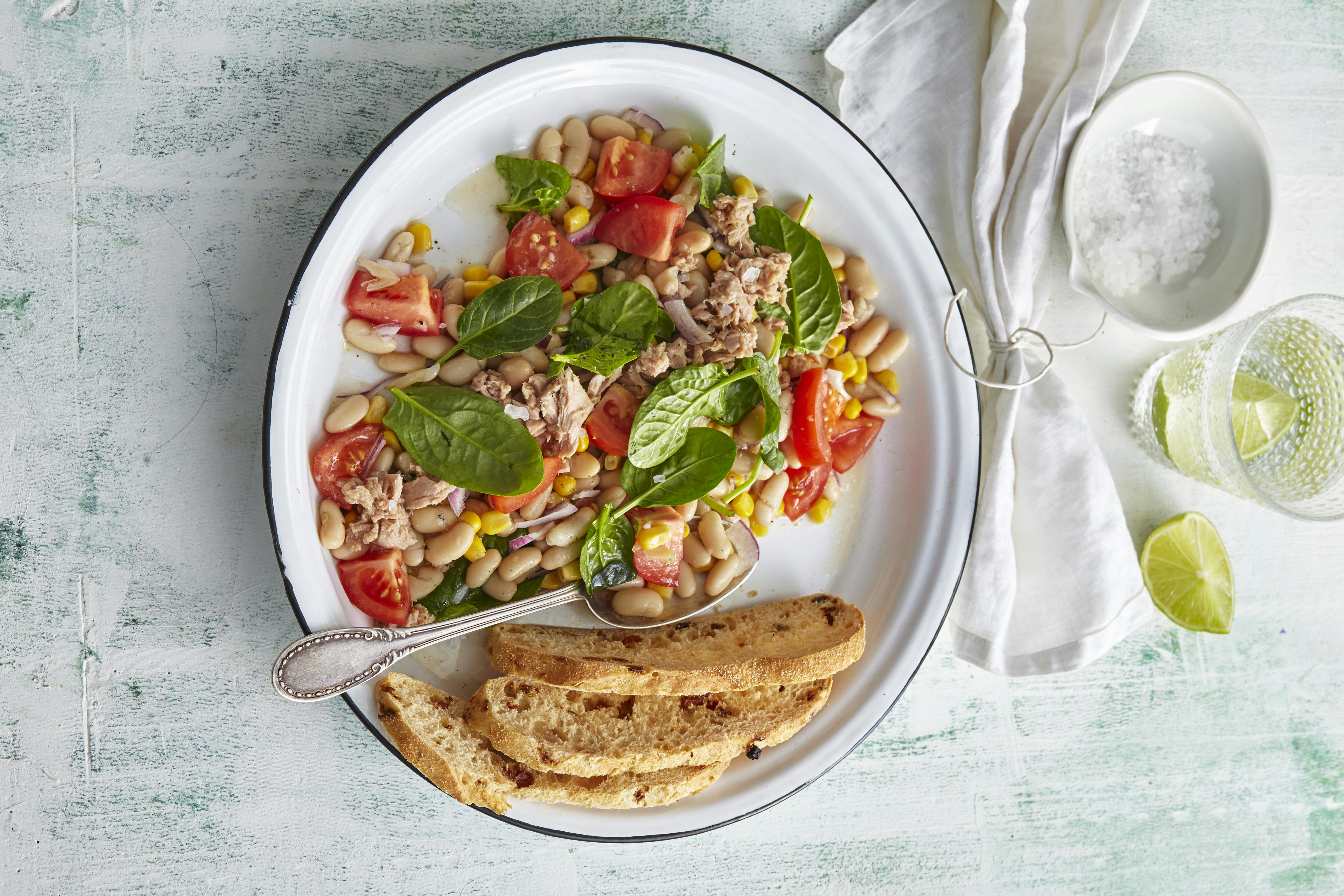 Salade de thon aux haricots cocos