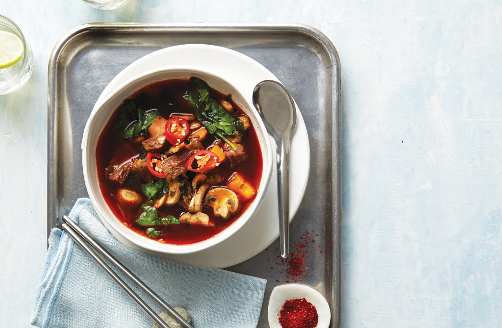 Soupe épicée de boeuf pour réchauffer vos repas