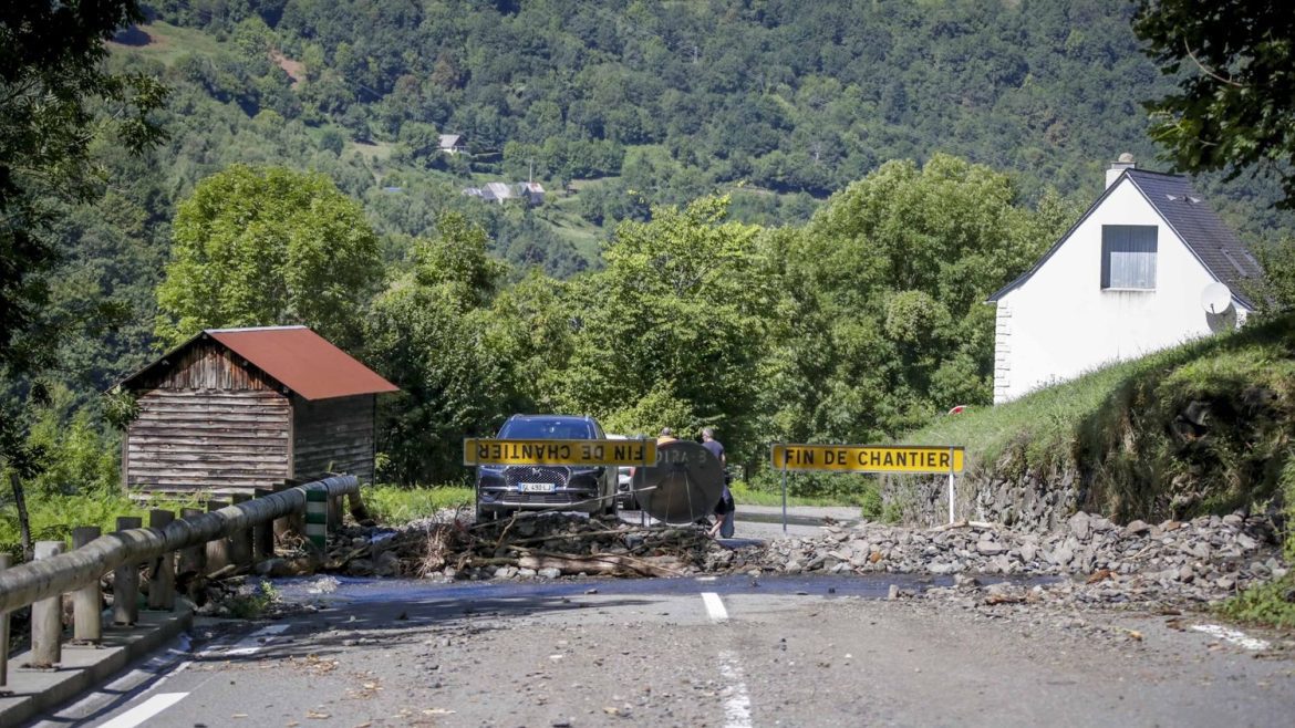 Fermeture de la route du Somport suite aux intempéries