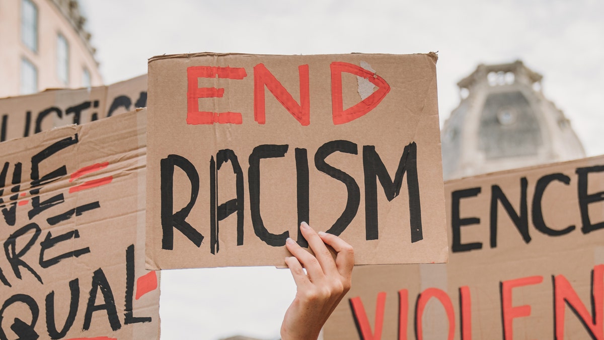 End Racism sign