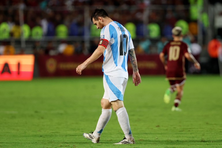 Messi lors du match contre la Venezuela