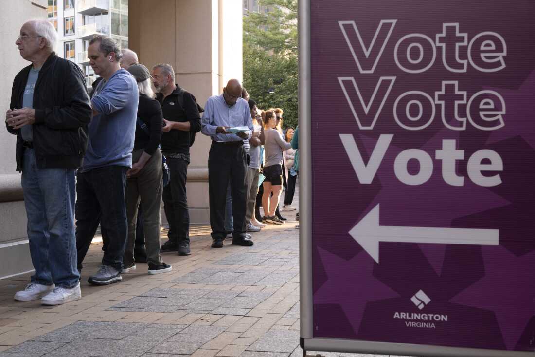 Électeurs faisant la queue pour voter