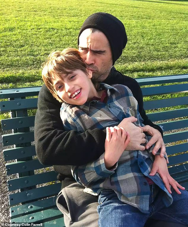 Colin Farrell avec son fils James, qui a le syndrome d'Angelman.