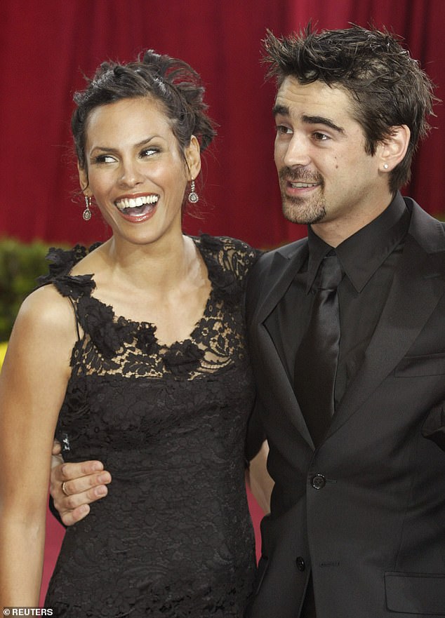 Colin Farrell avec Kim Bordenave, la mère de James.