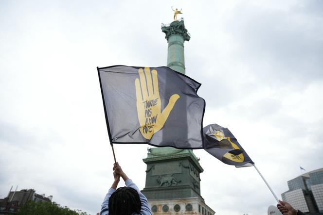 Lors d’une manifestation, à Paris, le 20 juin 2024.