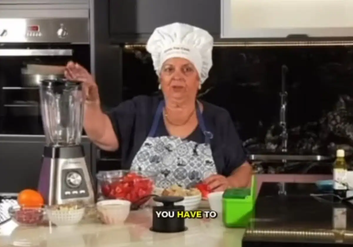 Sonia de la Rosa et sa recette de salmorejo