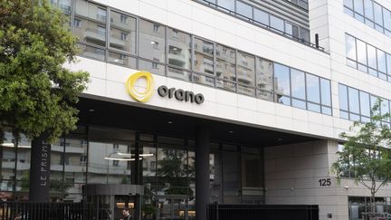 Le bâtiment de l'entreprise Orano à Châtillon, le 7 juin 2023, à Paris. (SERGE TENANI / HANS LUCAS / AFP)