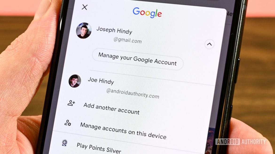 Google améliore l'interface de changement de compte sur Android