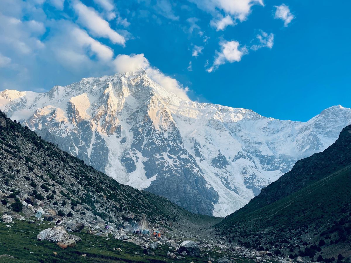 Blick auf den Nanga Parbat vom Herrligkoffer-Basislager.