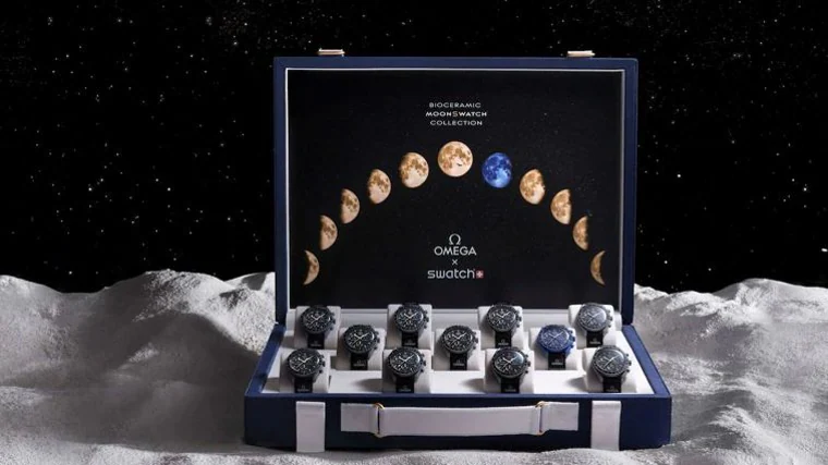 Maletins de montres MoonSwatch aux enchères