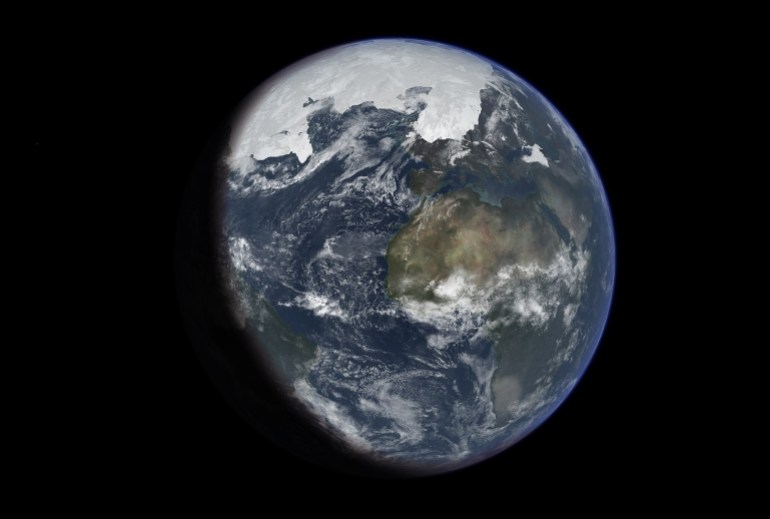 La Terre au dernier maximum glaciaire de l'ère actuelle